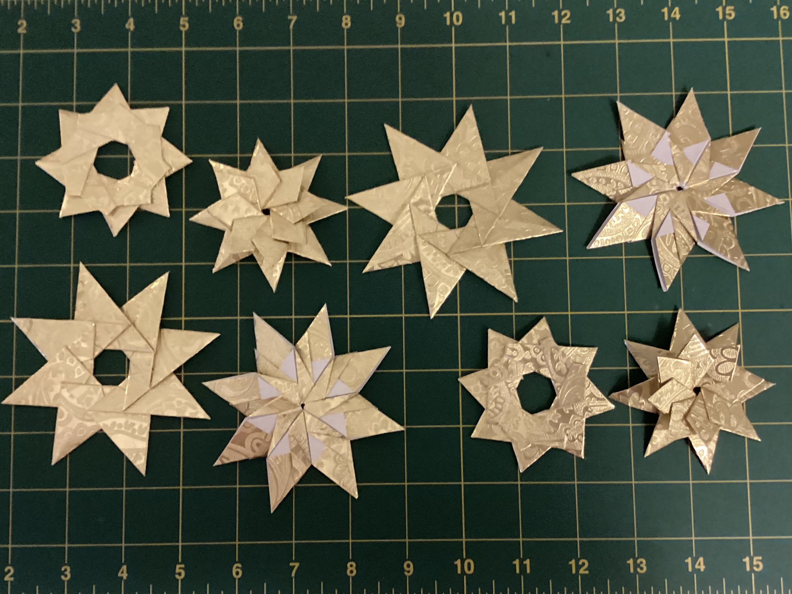 A Galaxy of Handmade Gold Origami Paper Stars